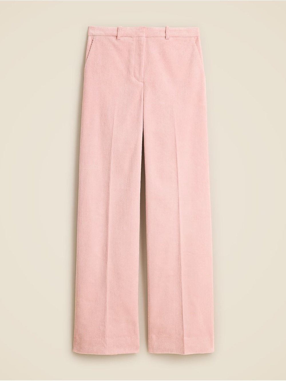 J.Crew Wide-Leg Trouser Stretch Corduroy Pants in Mineral Pink - Picture 1 of 3